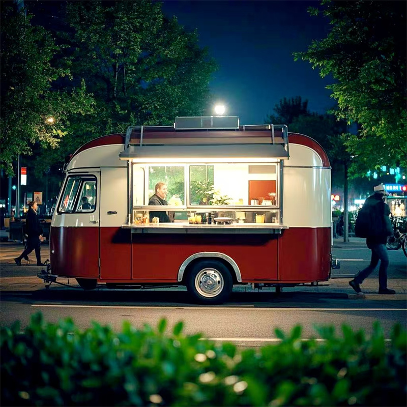 Food Snacks Catering - Remolque de Comida Móvil Portátil, Quiosco