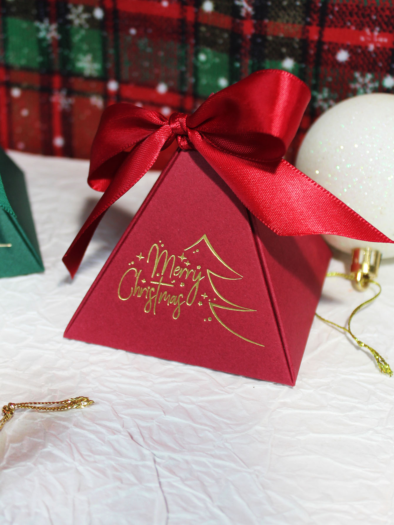 Caja triangular de Navidad par - Chocolate Snack reseña y precio