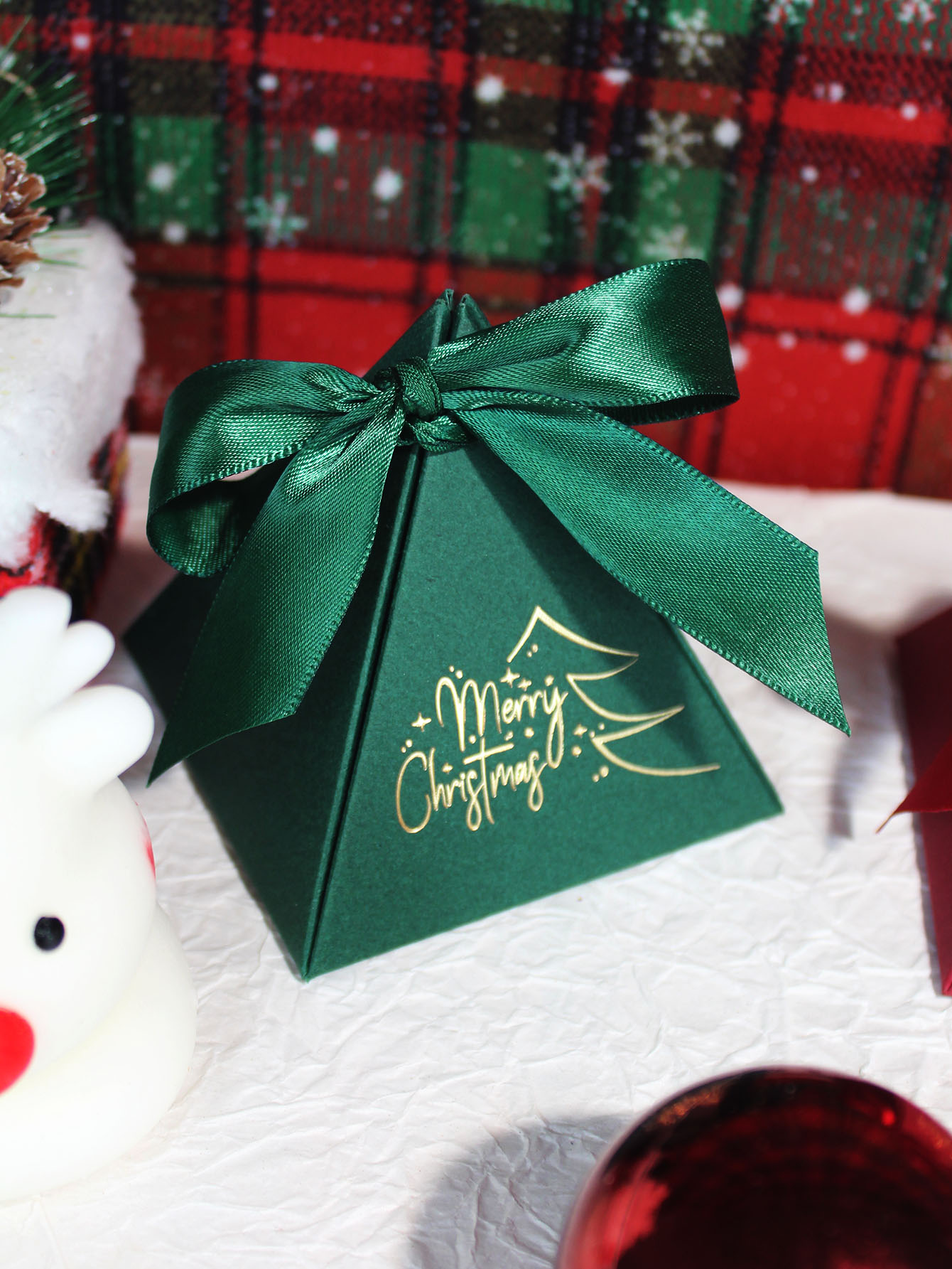 Caja triangular de Navidad par - Chocolate Snack reseña y precio